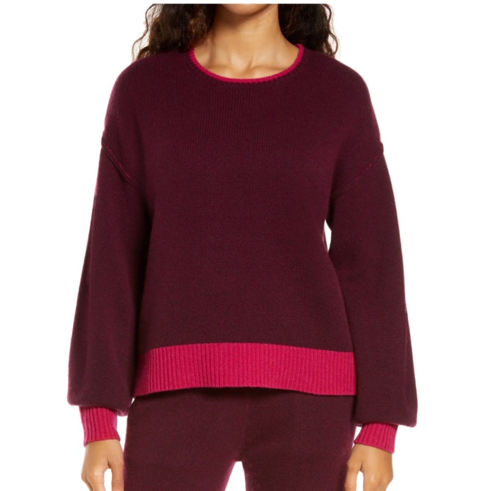 Renata Contrast Trim Cashmere Blend Sweater UGG